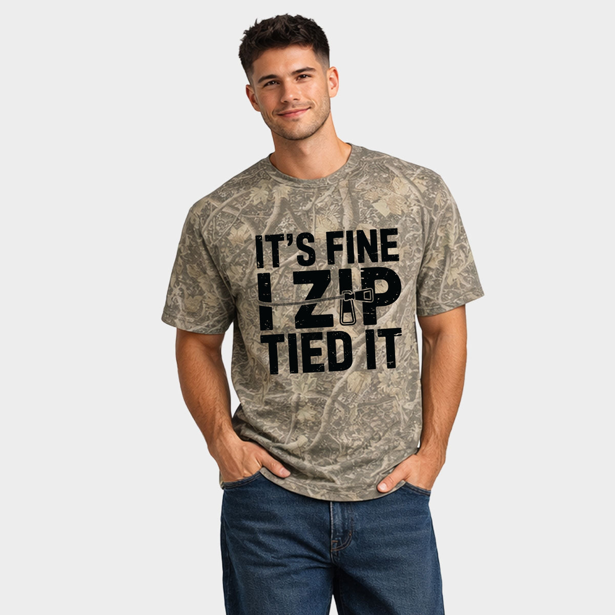 It's Fine I Zip Tied It - Men's Heavyweight Crew