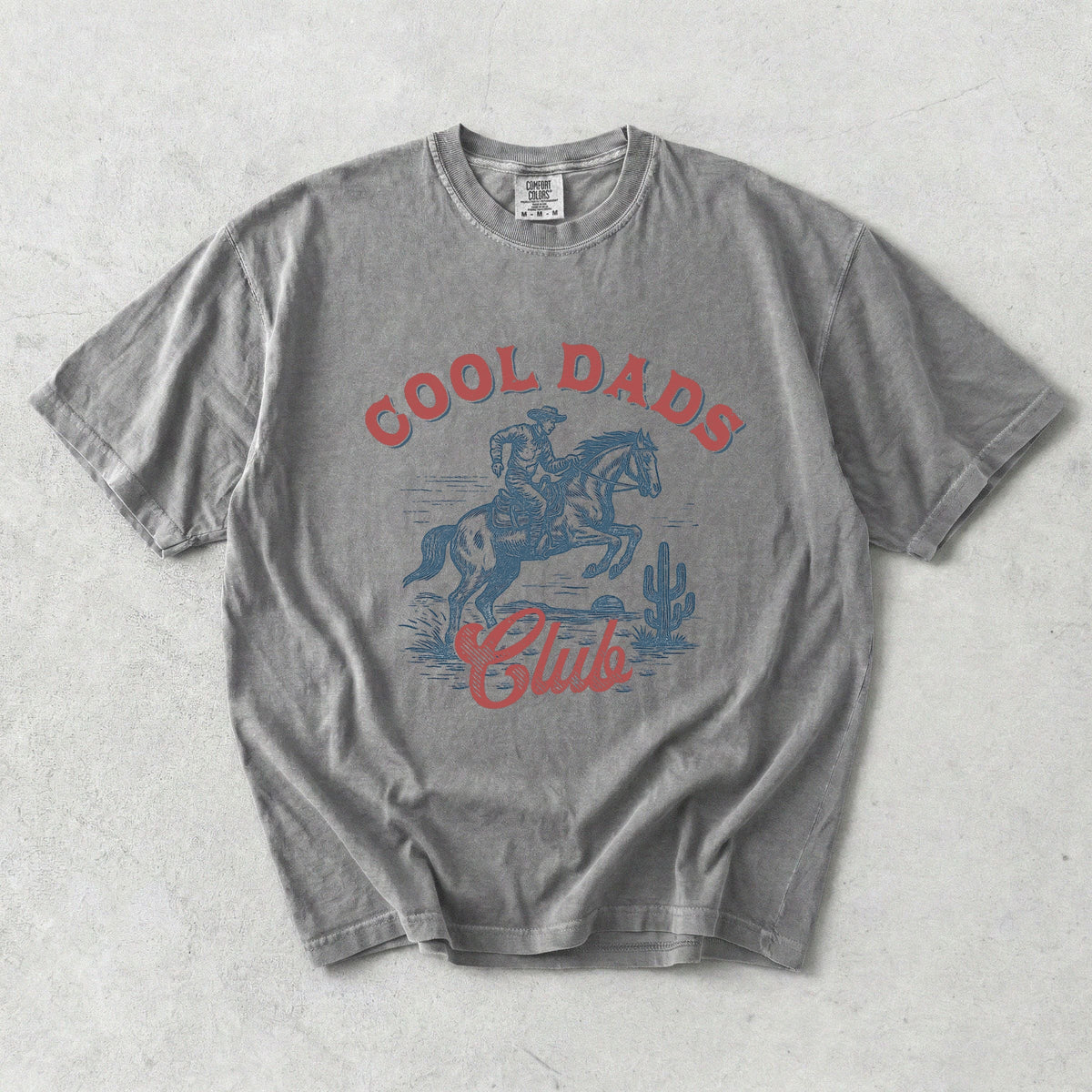 Cool Dads Club Cowboy - Men's Garment Dyed Graphic T-Shirt