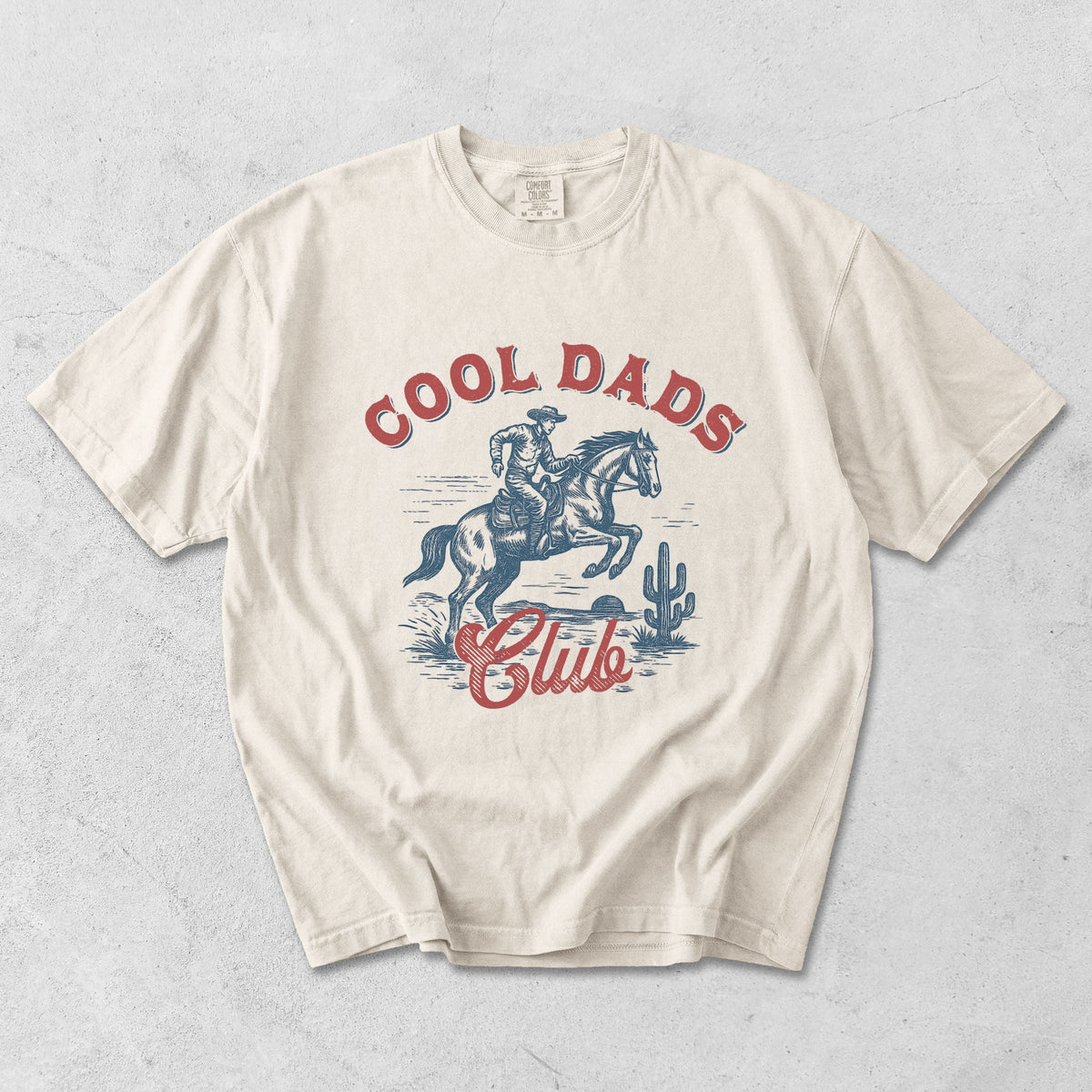Cool Dads Club Cowboy - Men's Garment Dyed Graphic T-Shirt