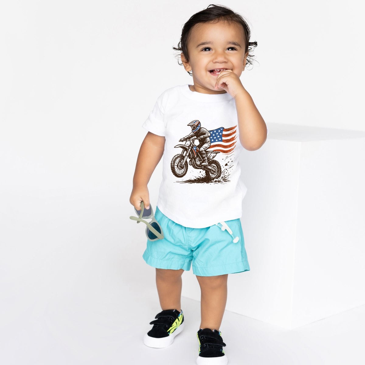 Dirtbike America - Toddler Short Sleeve Graphic T-Shirt