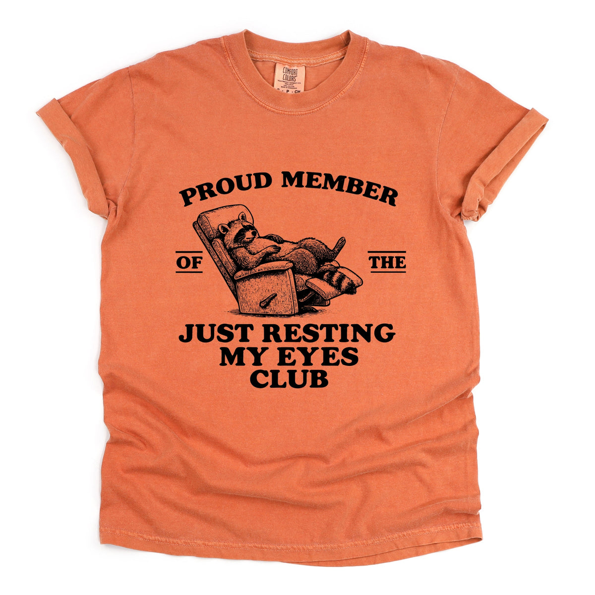 Just Resting My Eyes Club - Men's Garment Dyed Graphic T-Shirt