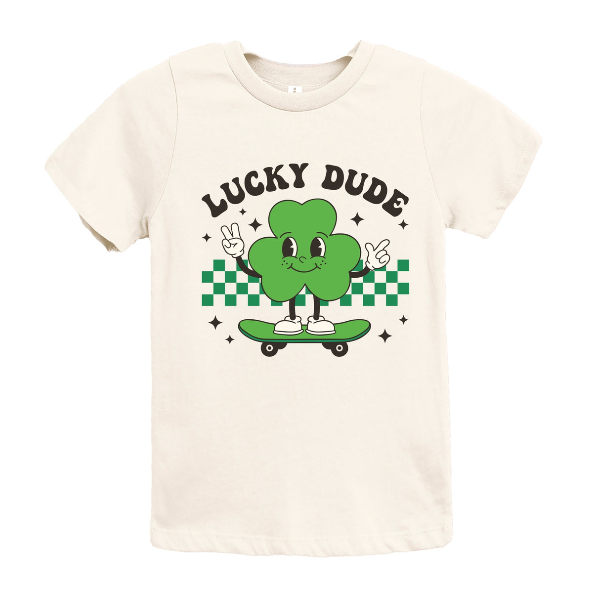 Lucky Dude Skateboard - Youth Short Sleeve Graphic T-Shirt