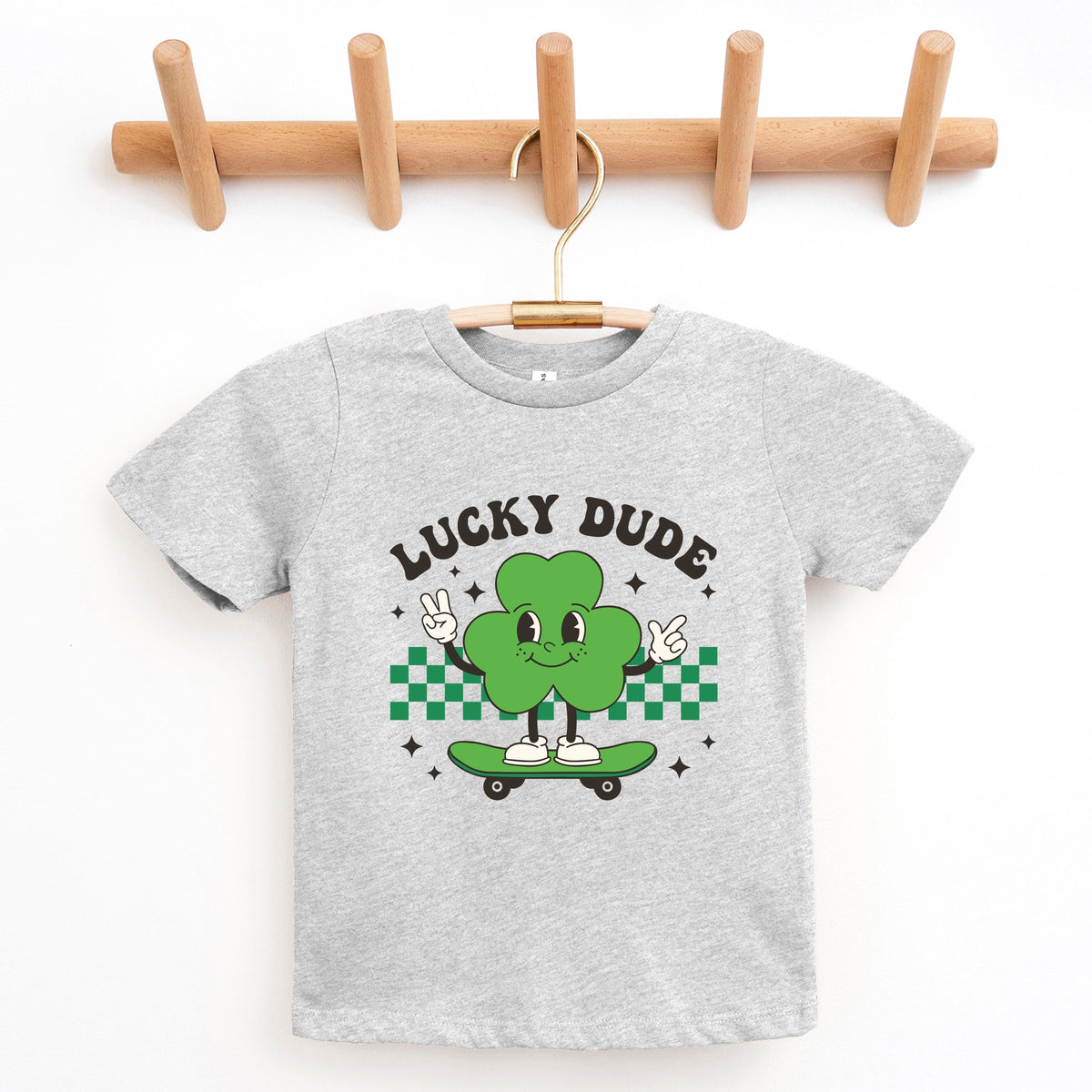 Lucky Dude Skateboard - Youth Short Sleeve Graphic T-Shirt