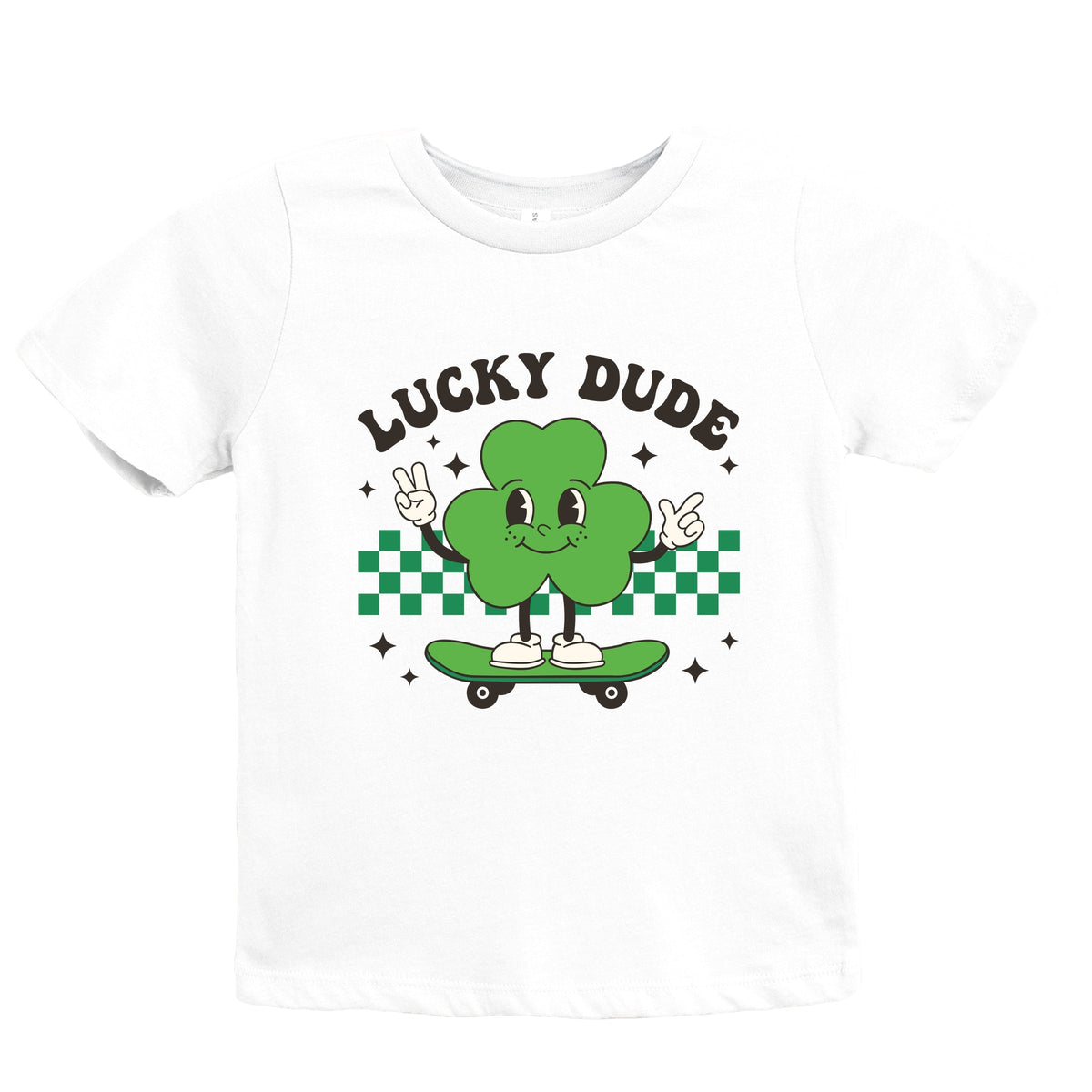 Lucky Dude Skateboard - Youth Short Sleeve Graphic T-Shirt