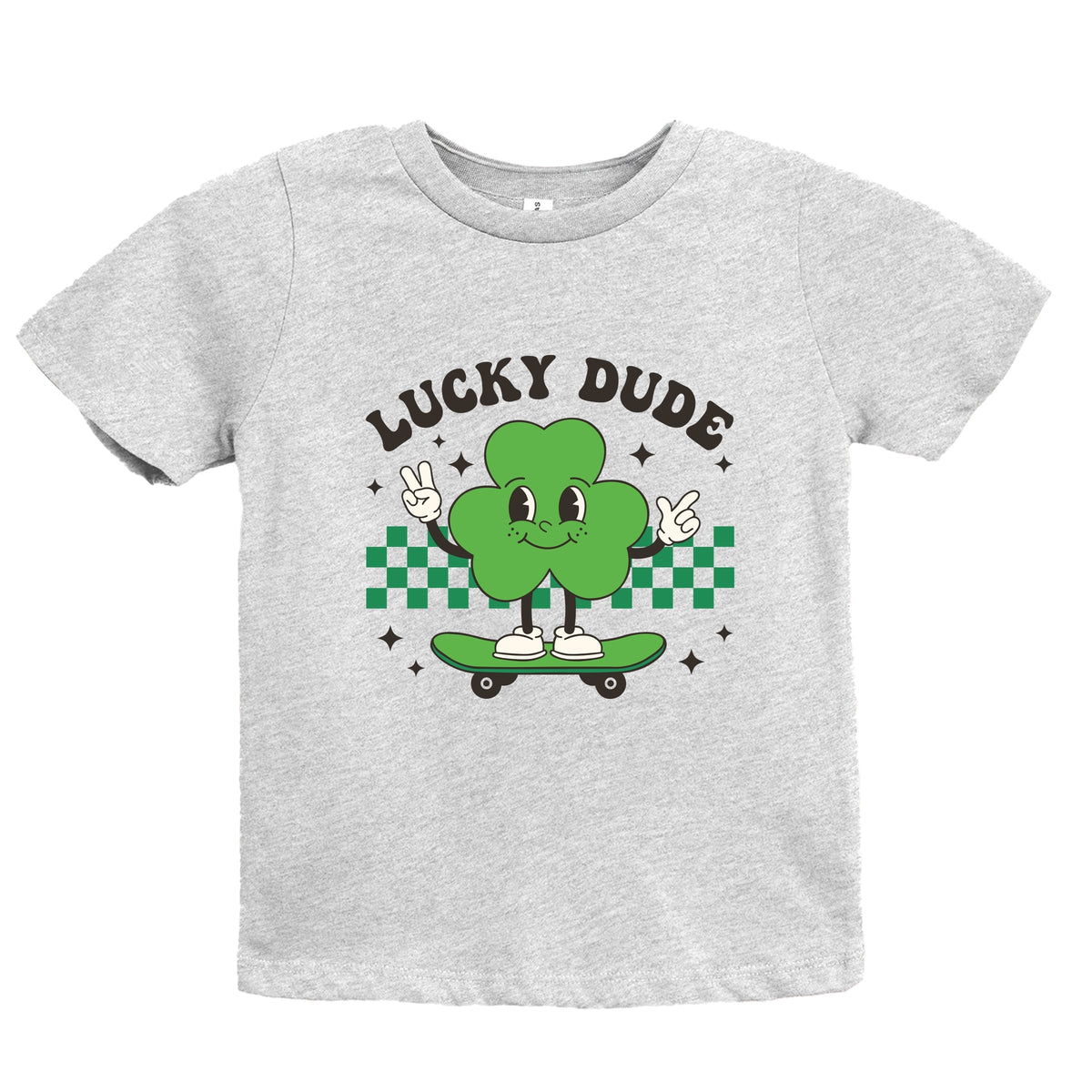 Lucky Dude Skateboard - Youth Short Sleeve Graphic T-Shirt