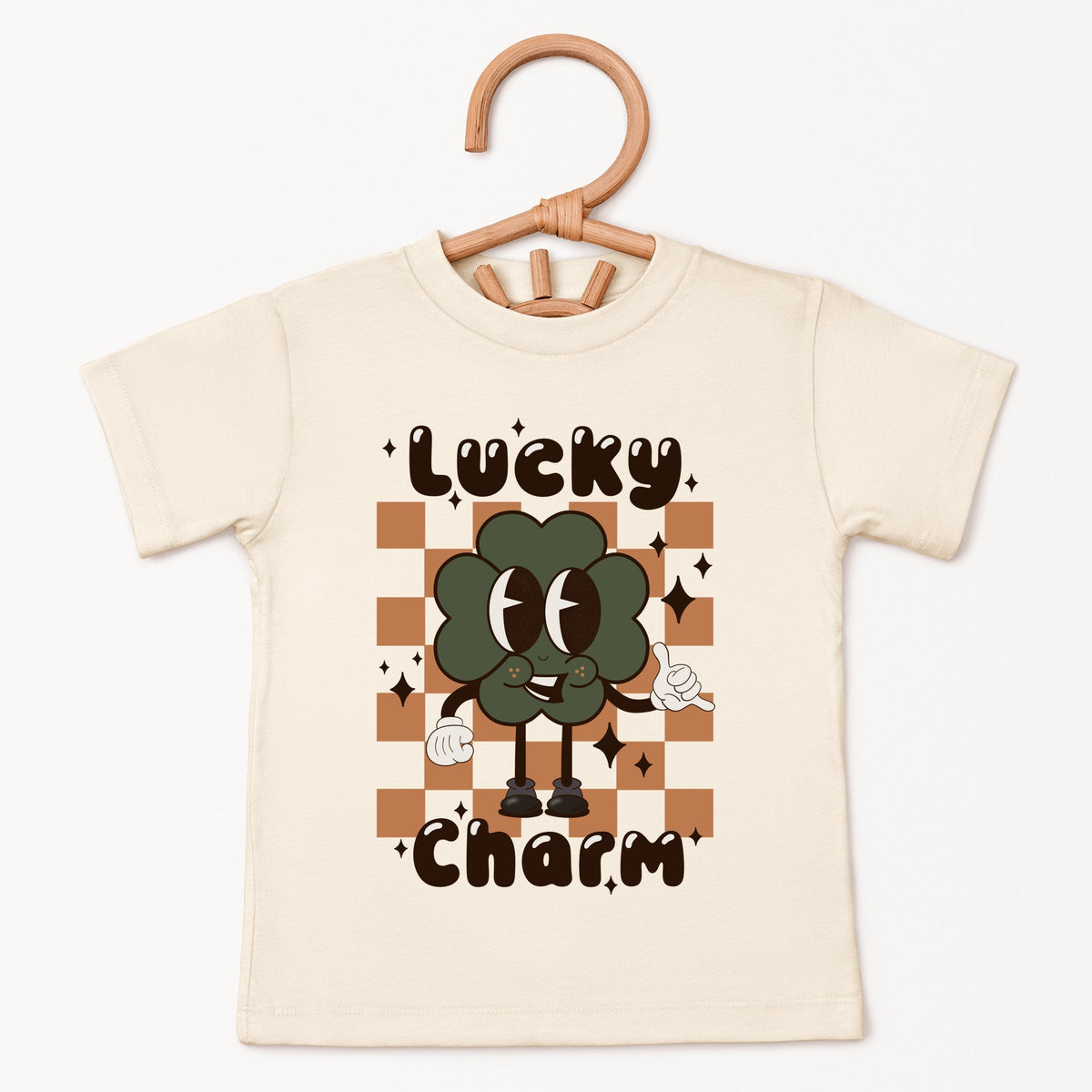 Lucky Charm Checkered - Toddler Short Sleeve Graphic T-Shirt