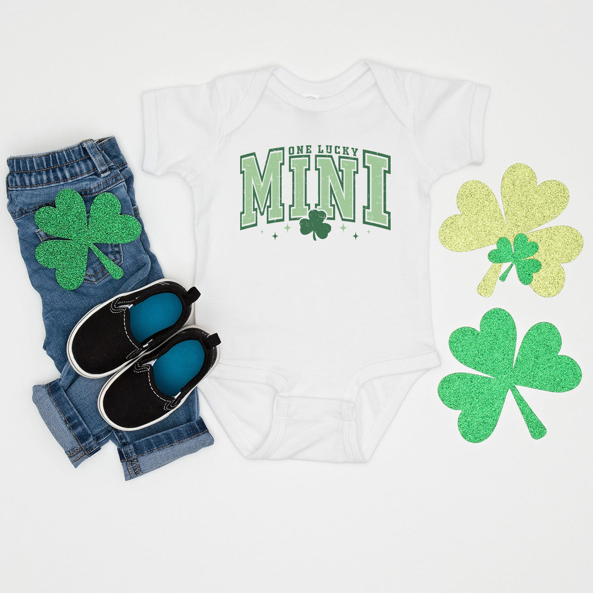One Lucky Mini Clover - Baby Short Sleeve Graphic Bodysuit