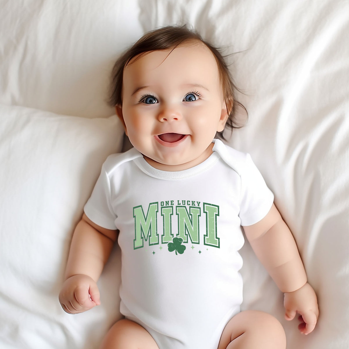One Lucky Mini Clover - Baby Short Sleeve Graphic Bodysuit