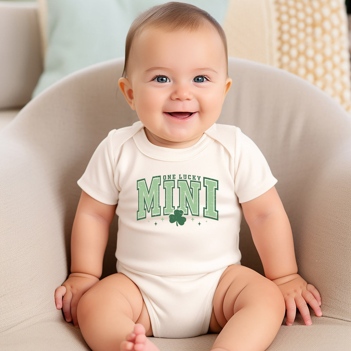 One Lucky Mini Clover - Baby Short Sleeve Graphic Bodysuit