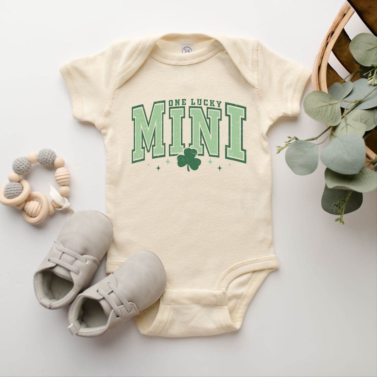 One Lucky Mini Clover - Baby Short Sleeve Graphic Bodysuit