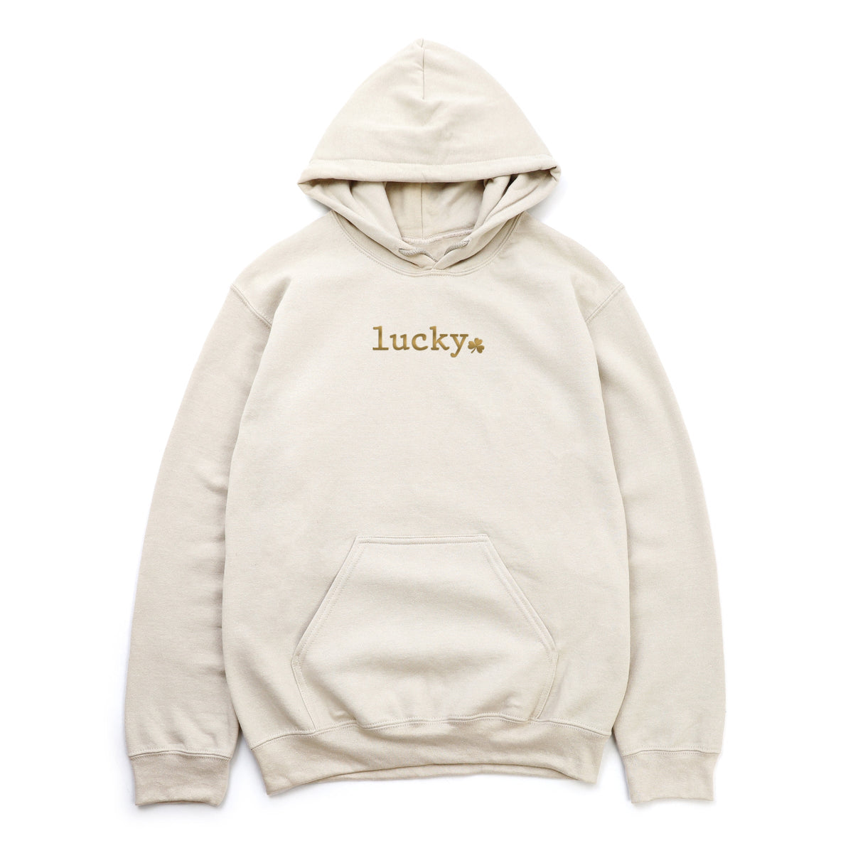 Lucky Typewriter Clover Puff Print - Women's Graphic Hoodie