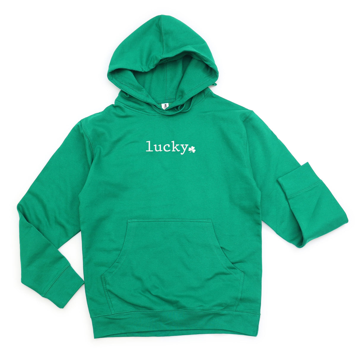 Lucky Typewriter Clover Puff Print - Women's Graphic Hoodie