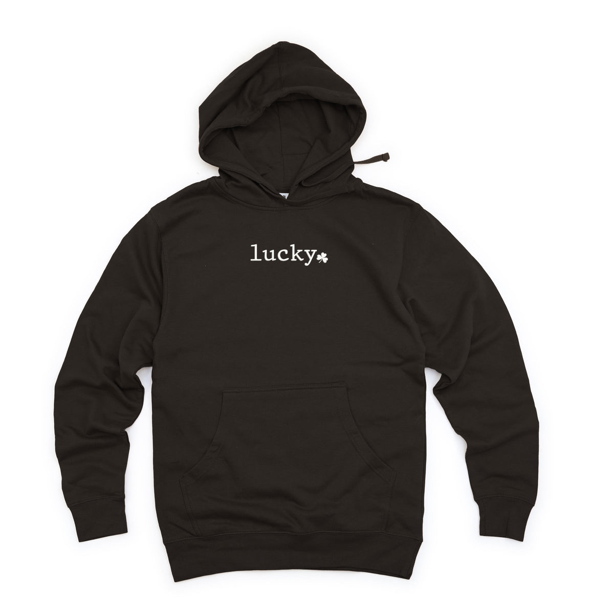 Lucky Typewriter Clover Puff Print - Women's Graphic Hoodie