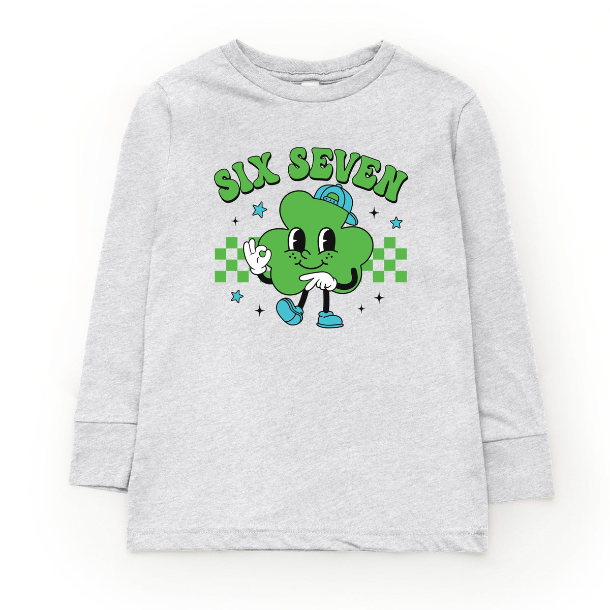 Six Seven Clover Hat - Youth Long Sleeve Graphic T-Shirt