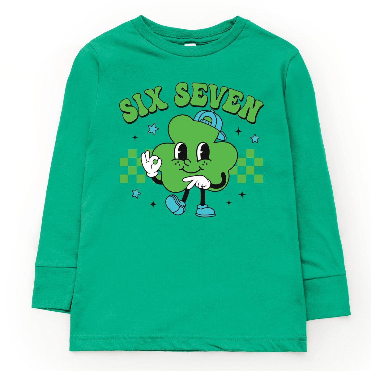 Six Seven Clover Hat - Youth Long Sleeve Graphic T-Shirt
