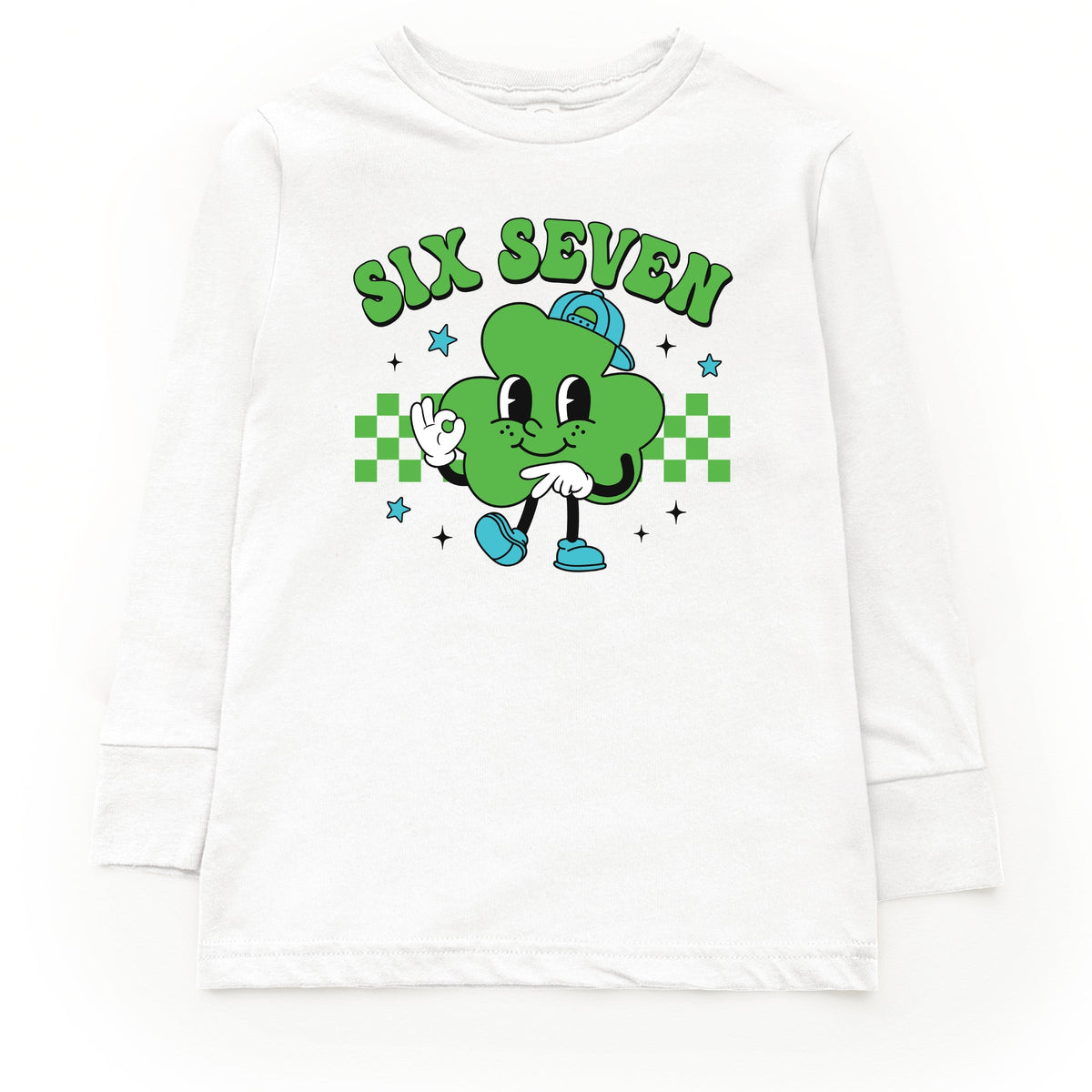 Six Seven Clover Hat - Youth Long Sleeve Graphic T-Shirt