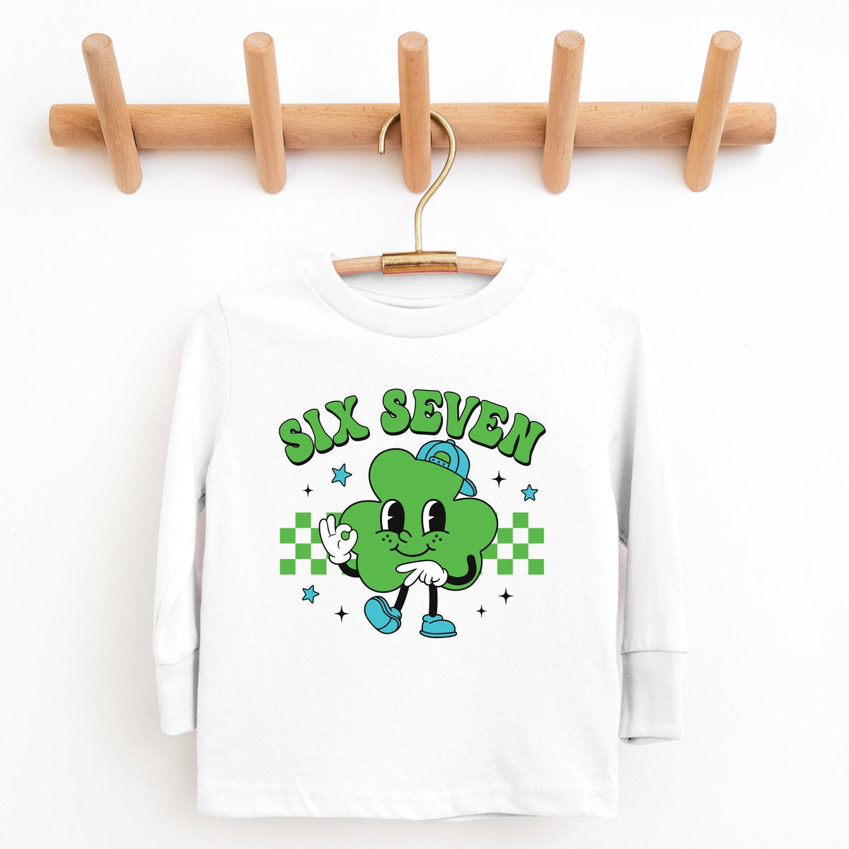 Six Seven Clover Hat - Youth Long Sleeve Graphic T-Shirt