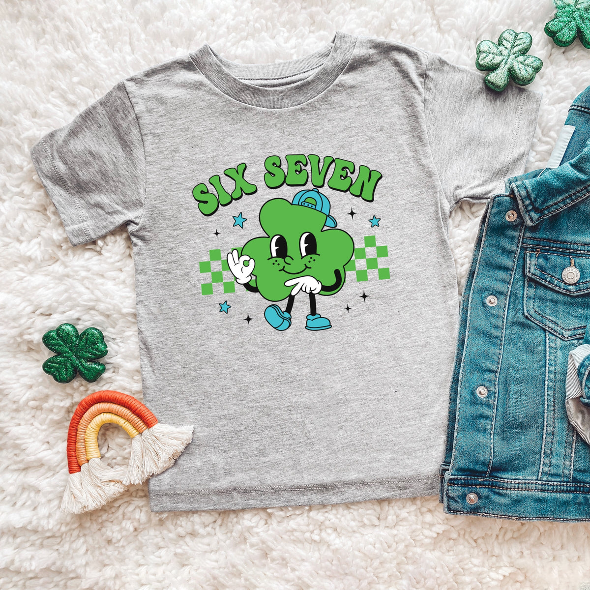Six Seven Clover Hat - Toddler Short Sleeve Graphic T-Shirt