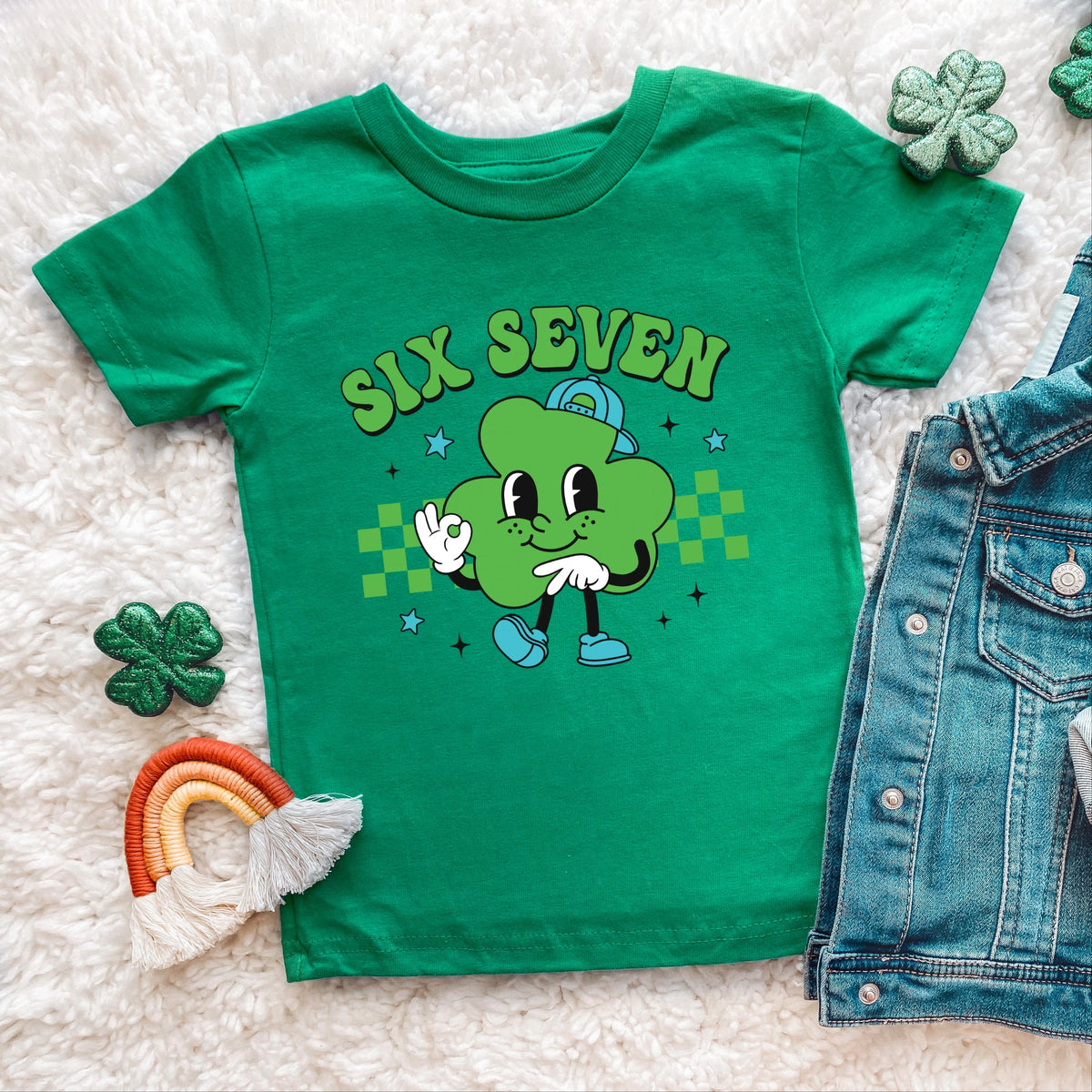Six Seven Clover Hat - Toddler Short Sleeve Graphic T-Shirt