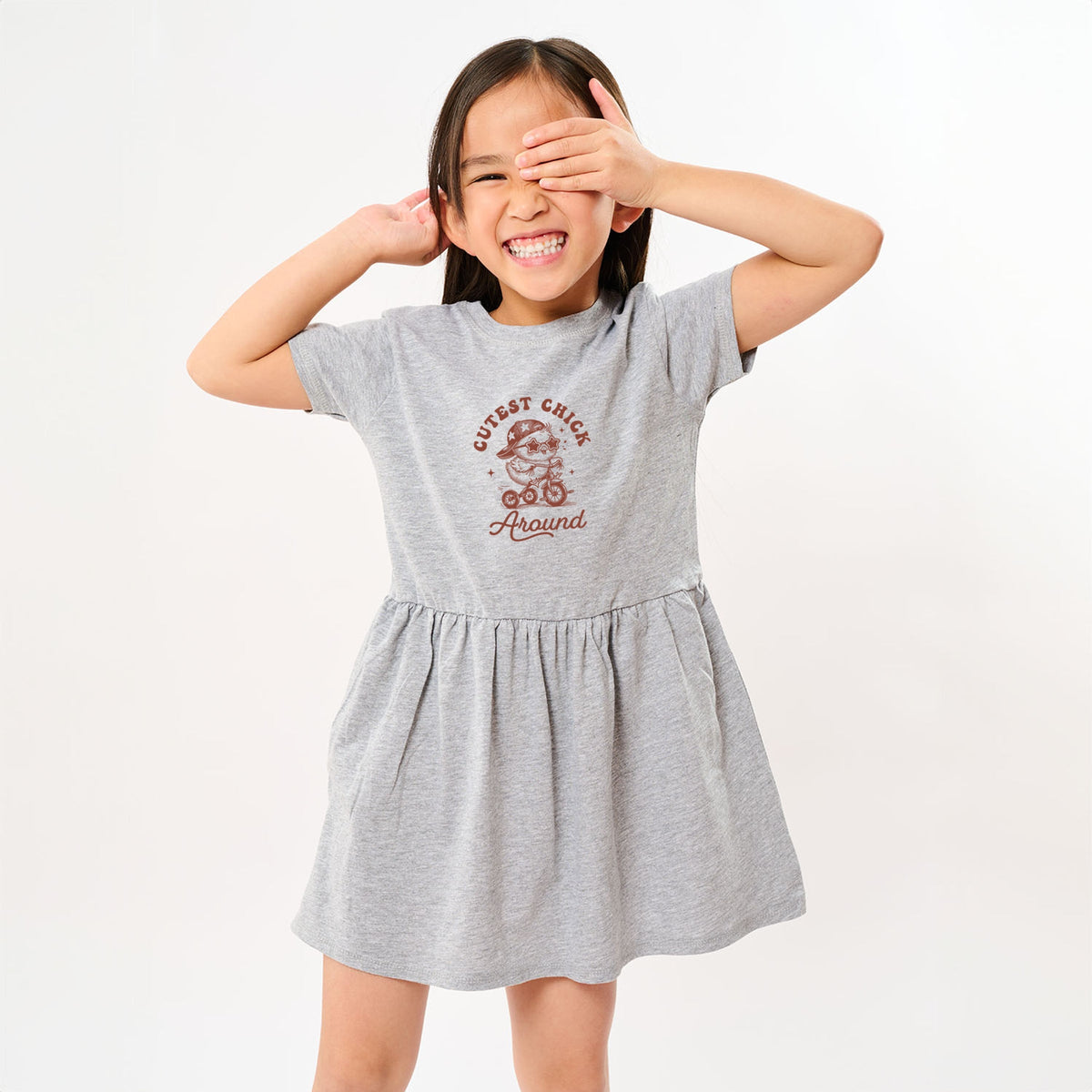 Cutest Chick Around Bike - Toddler Graphic Dress
