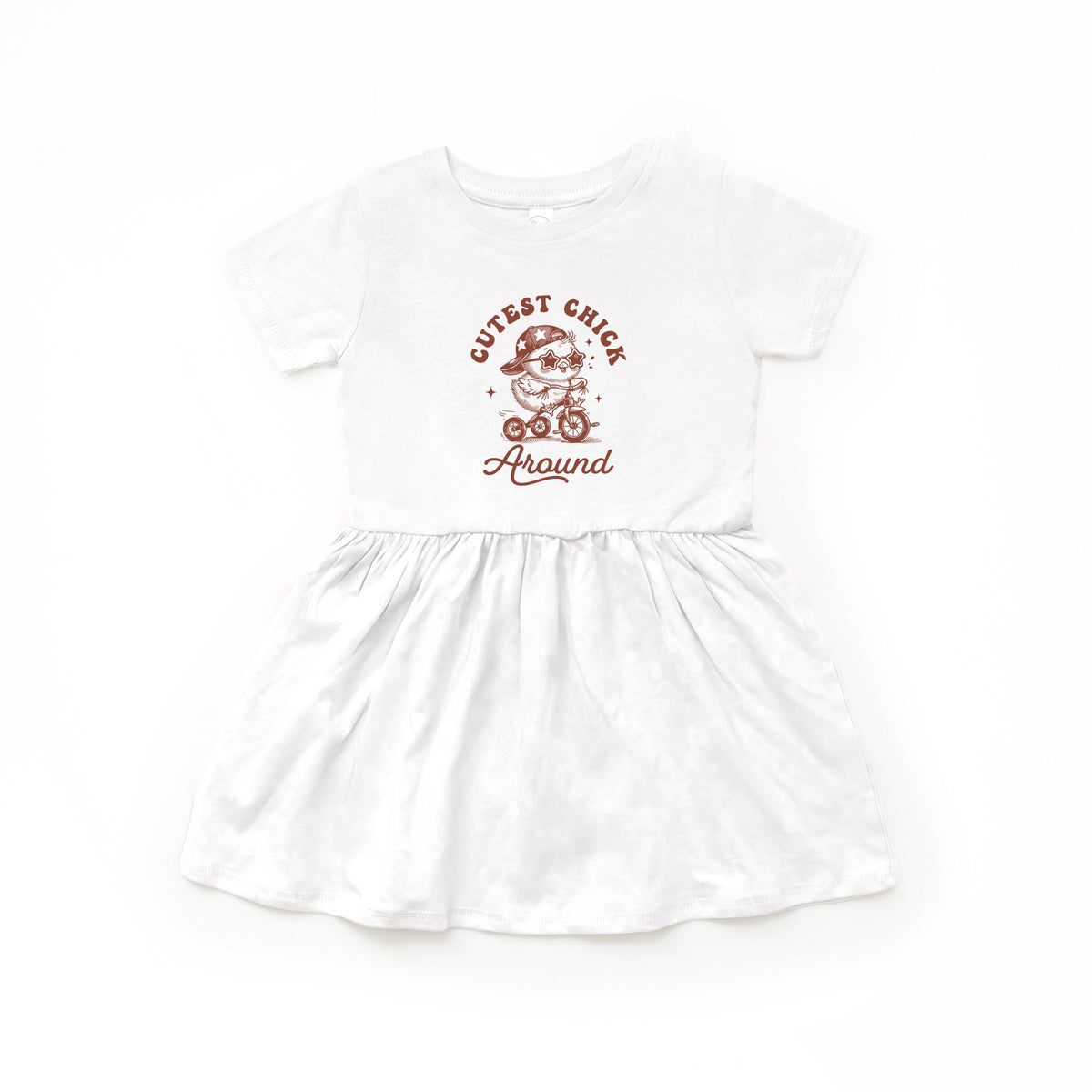 Cutest Chick Around Bike - Toddler Graphic Dress
