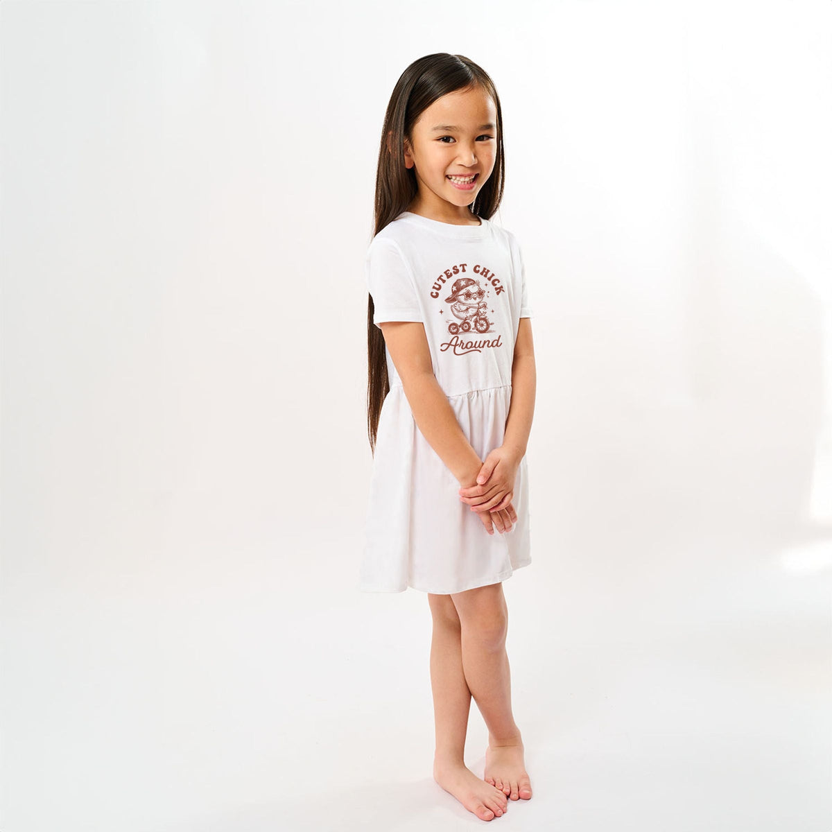 Cutest Chick Around Bike - Toddler Graphic Dress