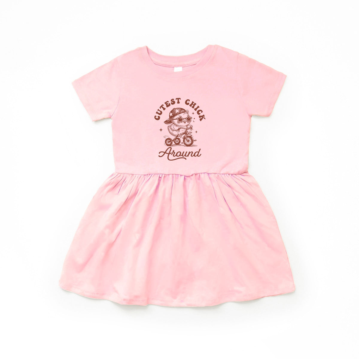 Cutest Chick Around Bike - Toddler Graphic Dress