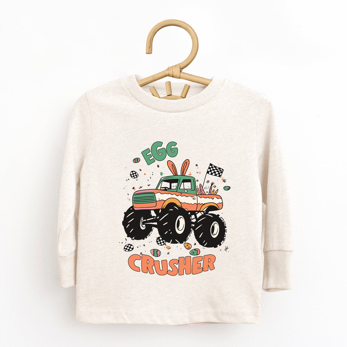 Egg Crusher Monster Truck - Toddler Long Sleeve Graphic Tee