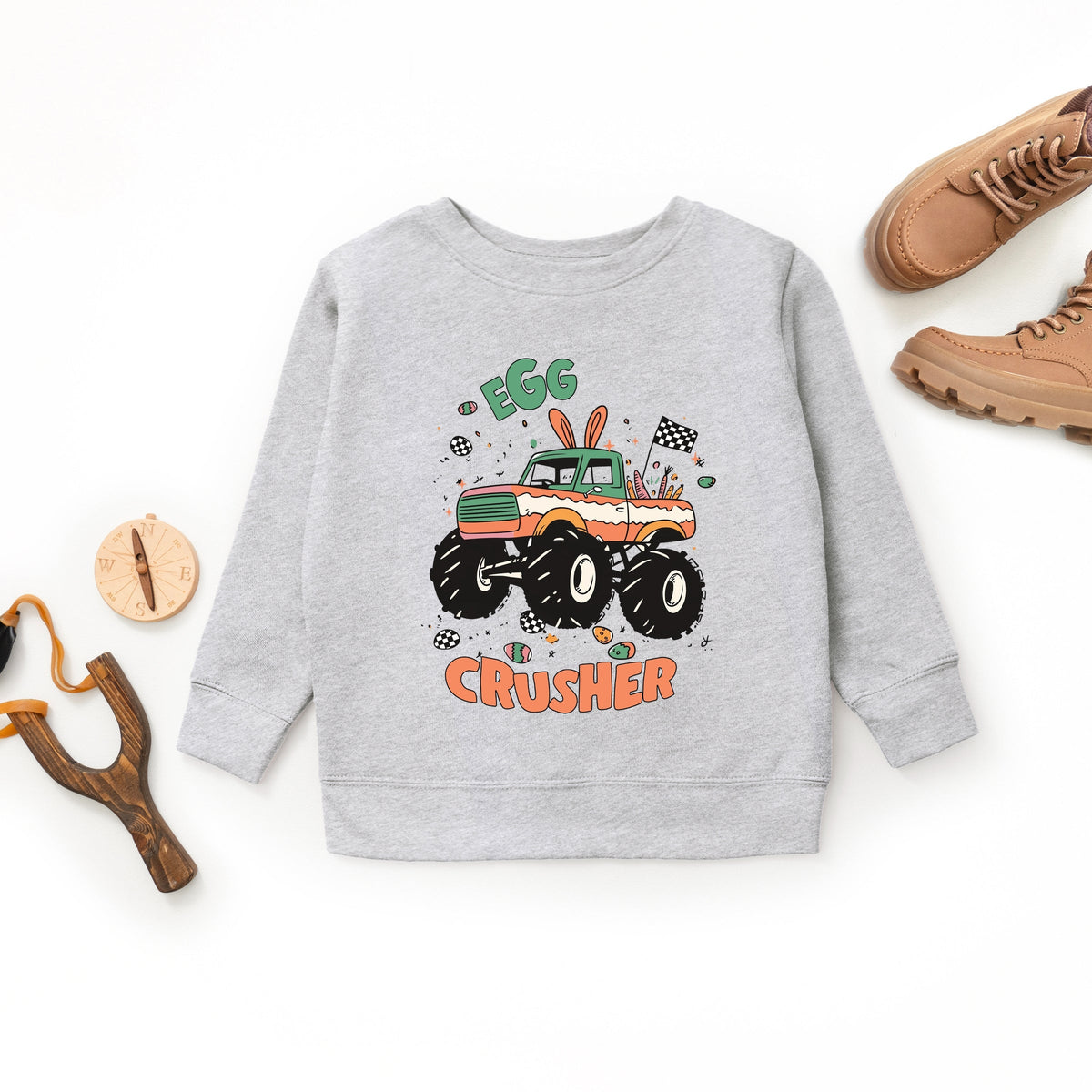 Egg Crusher Monster Truck - Youth Graphic Sweatshirt