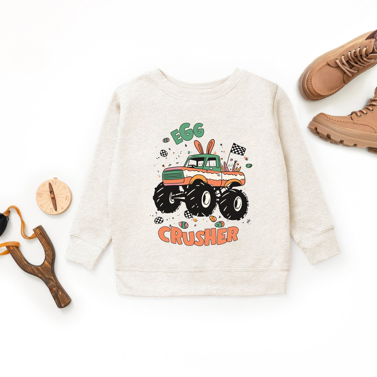 Egg Crusher Monster Truck - Youth Graphic Sweatshirt