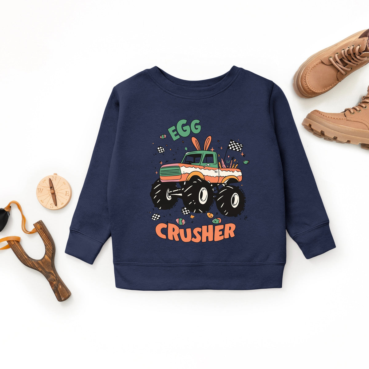 Egg Crusher Monster Truck - Youth Graphic Sweatshirt