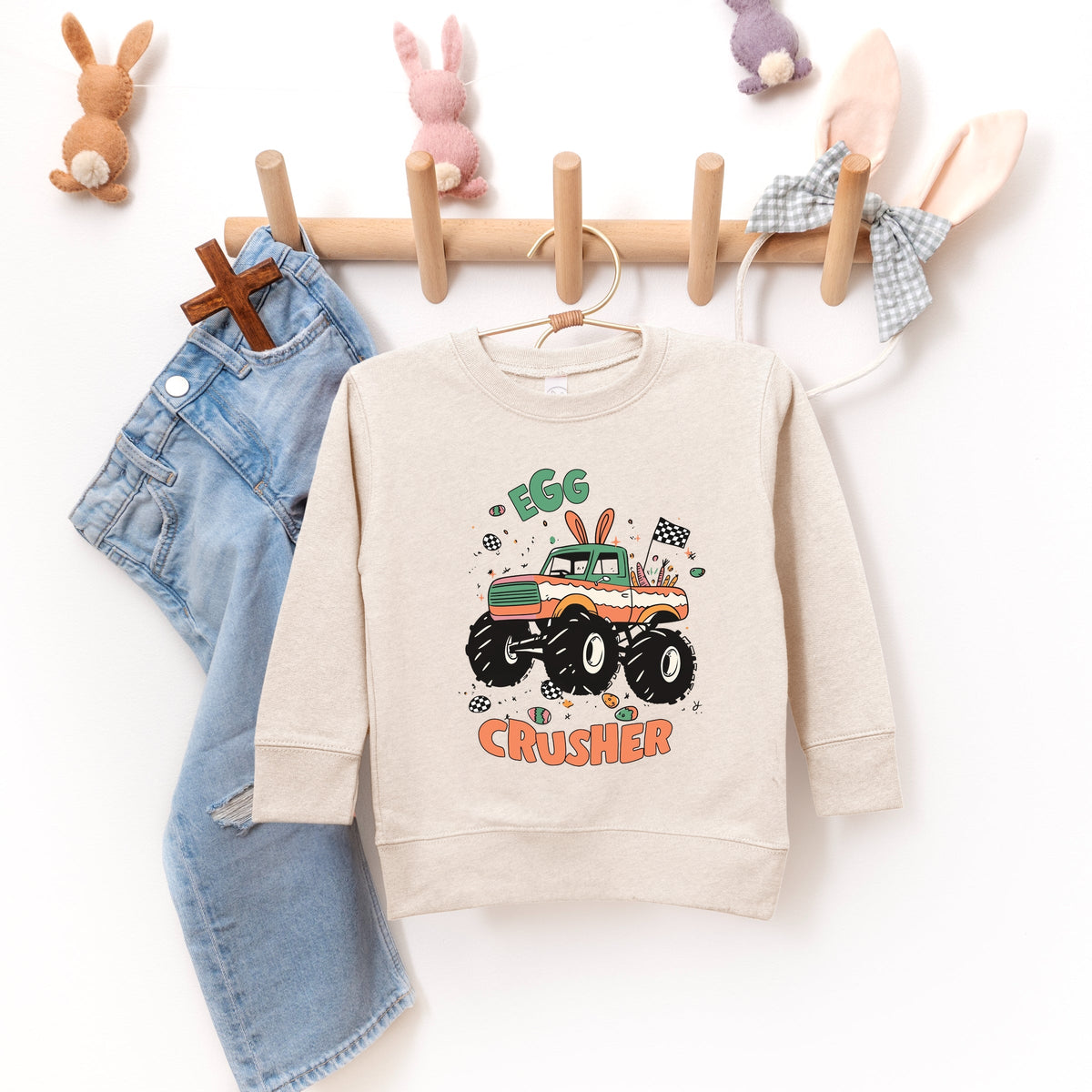 Egg Crusher Monster Truck - Toddler Graphic Sweatshirt