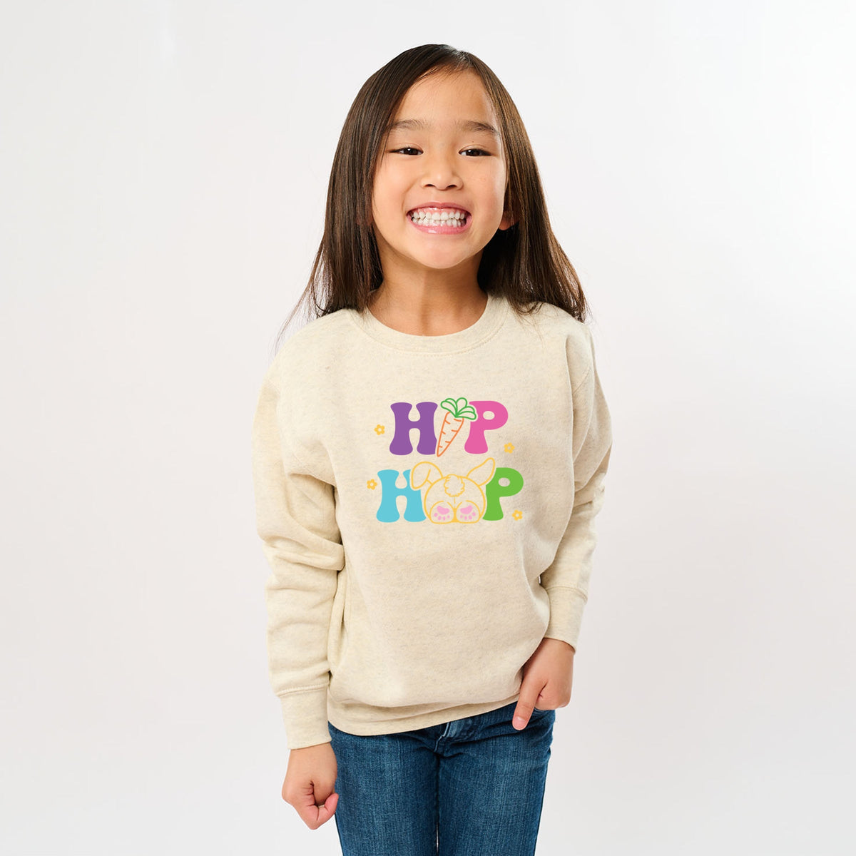 Hip Hop Bunny Bottom - Youth Graphic Sweatshirt