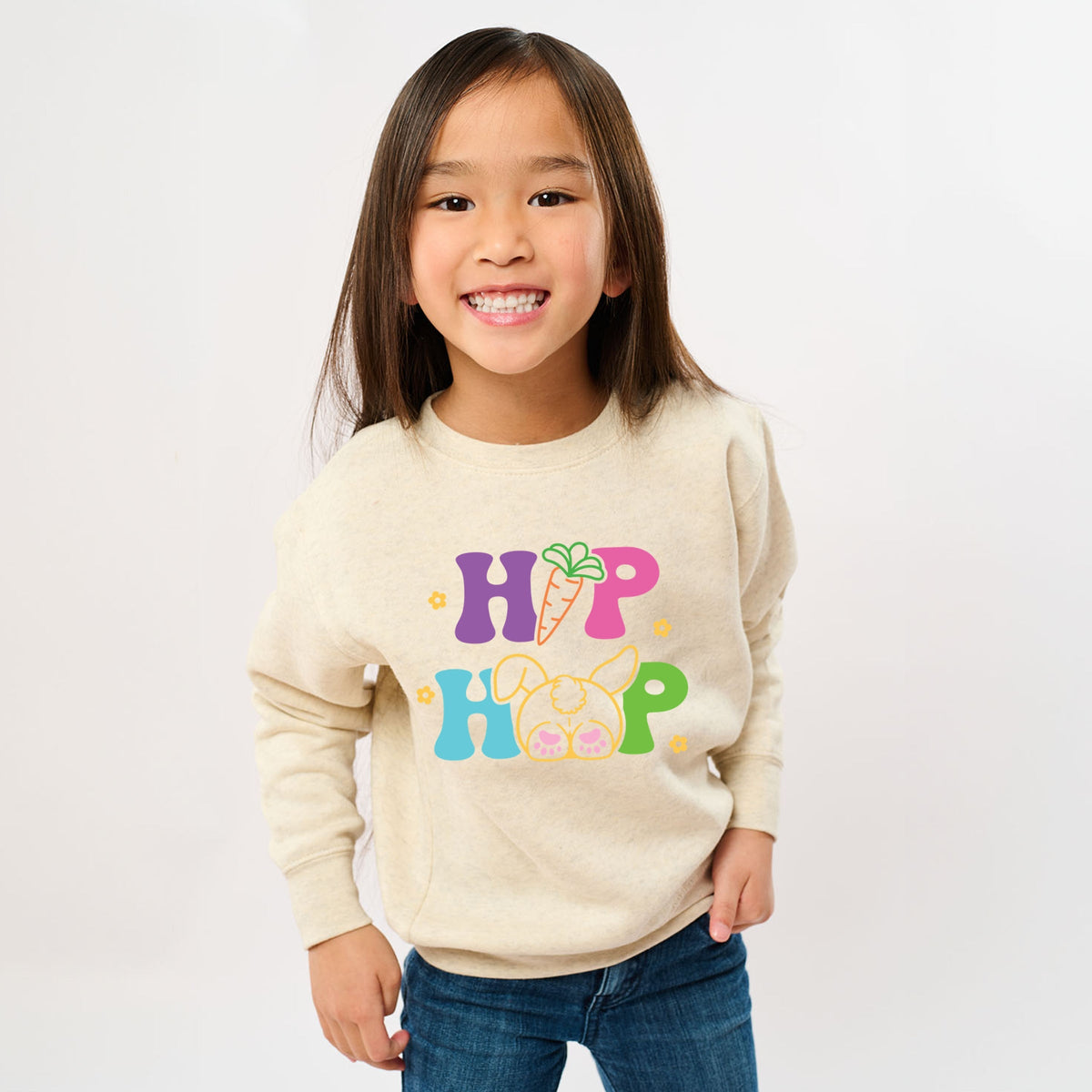 Hip Hop Bunny Bottom - Youth Graphic Sweatshirt