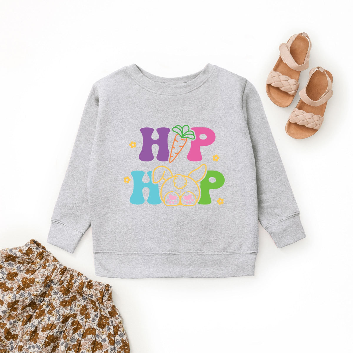Hip Hop Bunny Bottom - Youth Graphic Sweatshirt