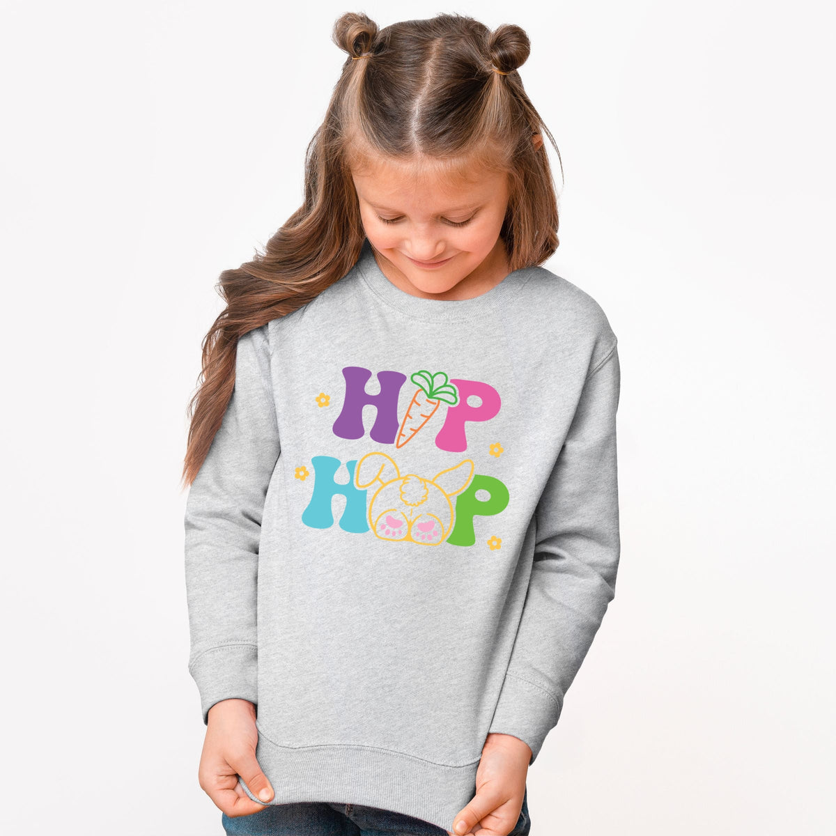 Hip Hop Bunny Bottom - Youth Graphic Sweatshirt