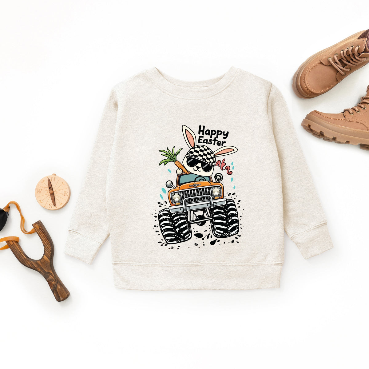 Happy Easter Monster Truck - Youth Graphic Sweatshirt