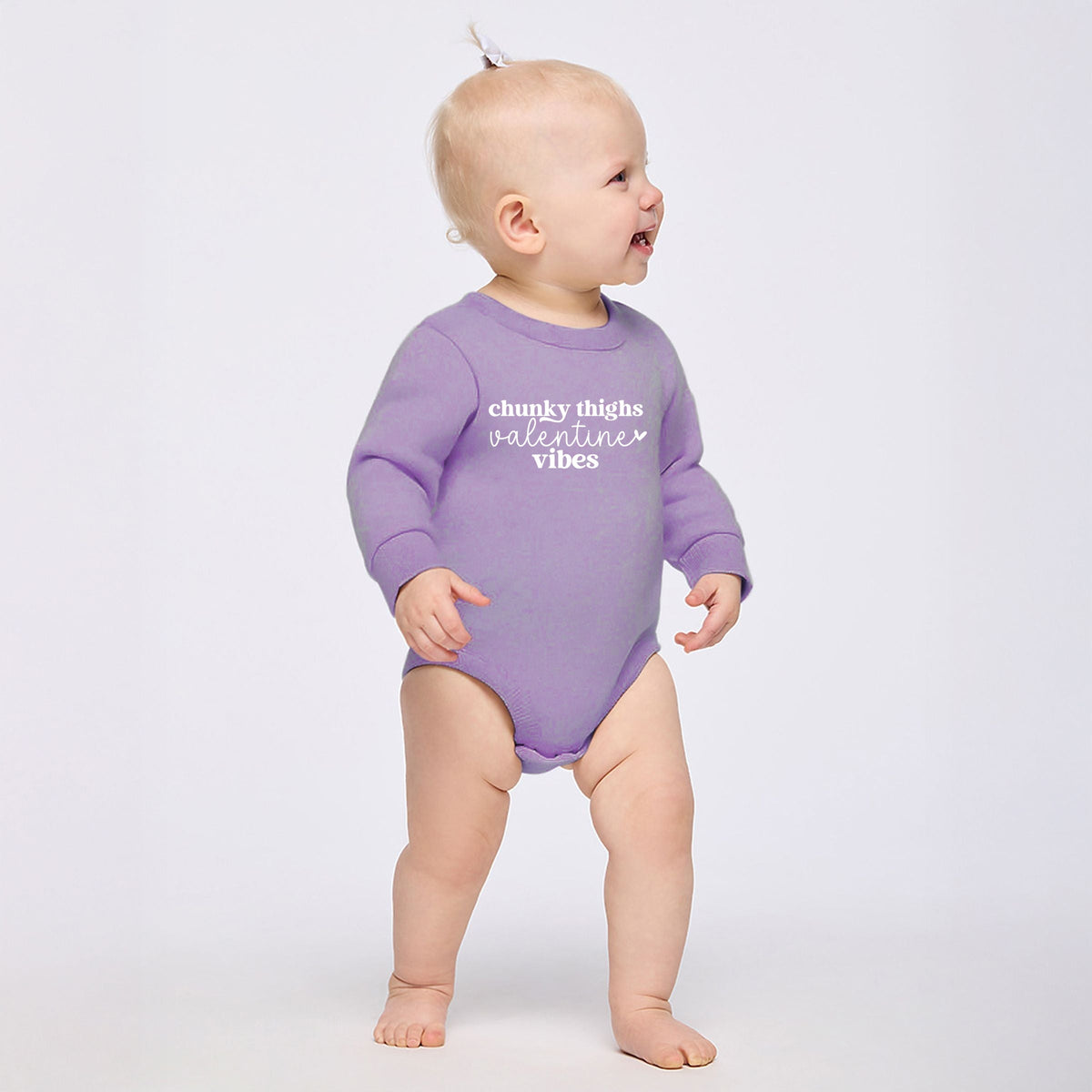 Chunky Thighs Valentine Vibes - Infant Fleece BodySuit