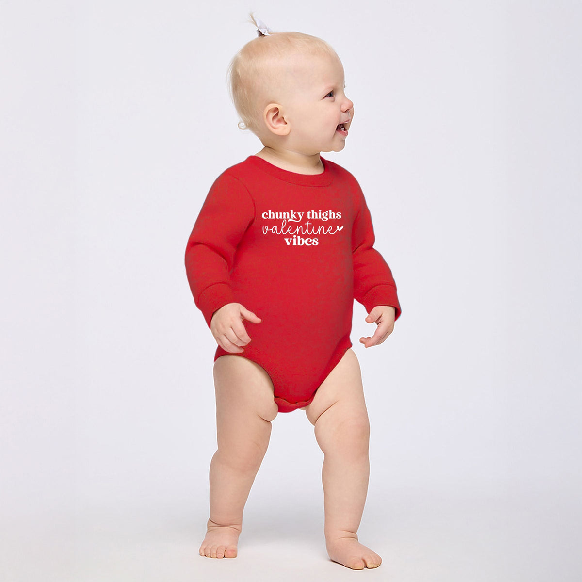 Chunky Thighs Valentine Vibes - Infant Fleece BodySuit