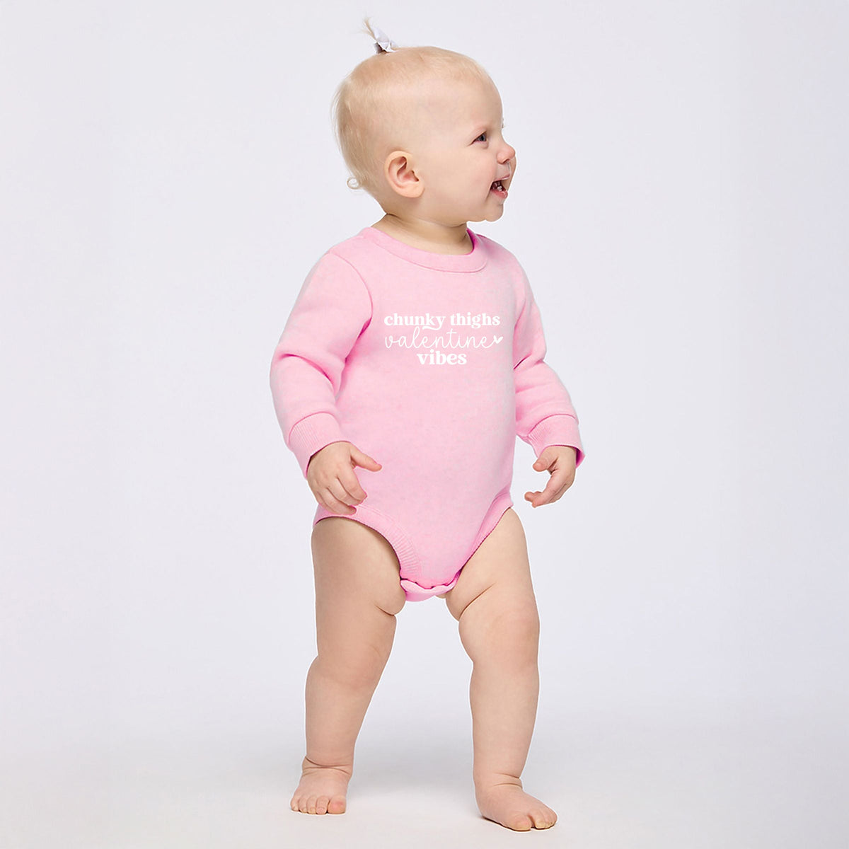Chunky Thighs Valentine Vibes - Infant Fleece BodySuit