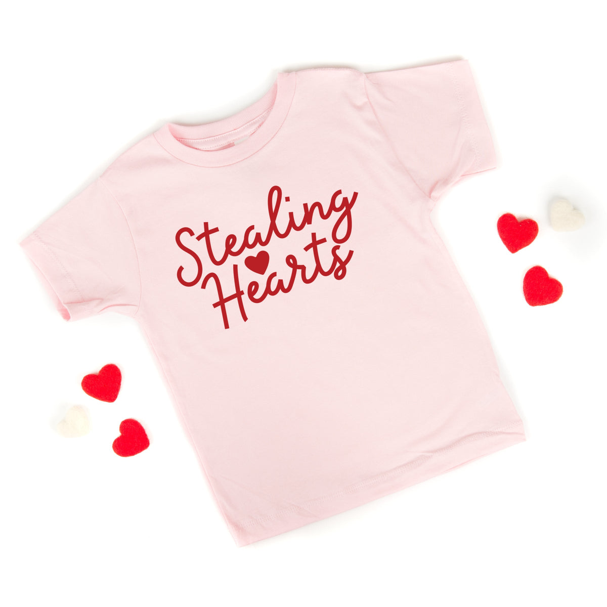 Stealing Hearts Cursive - Toddler Short Sleeve Graphic T-Shirt
