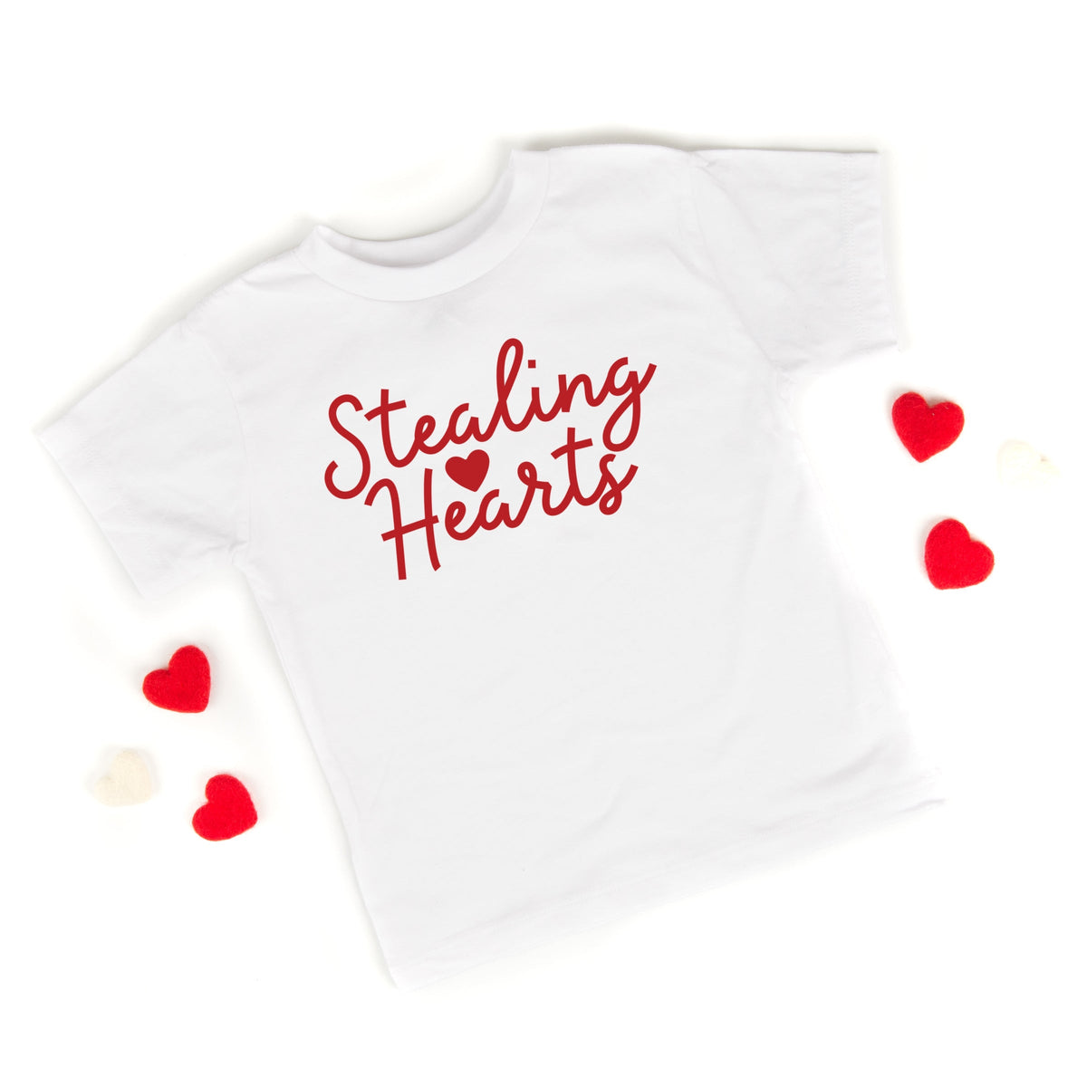 Stealing Hearts Cursive - Toddler Short Sleeve Graphic T-Shirt