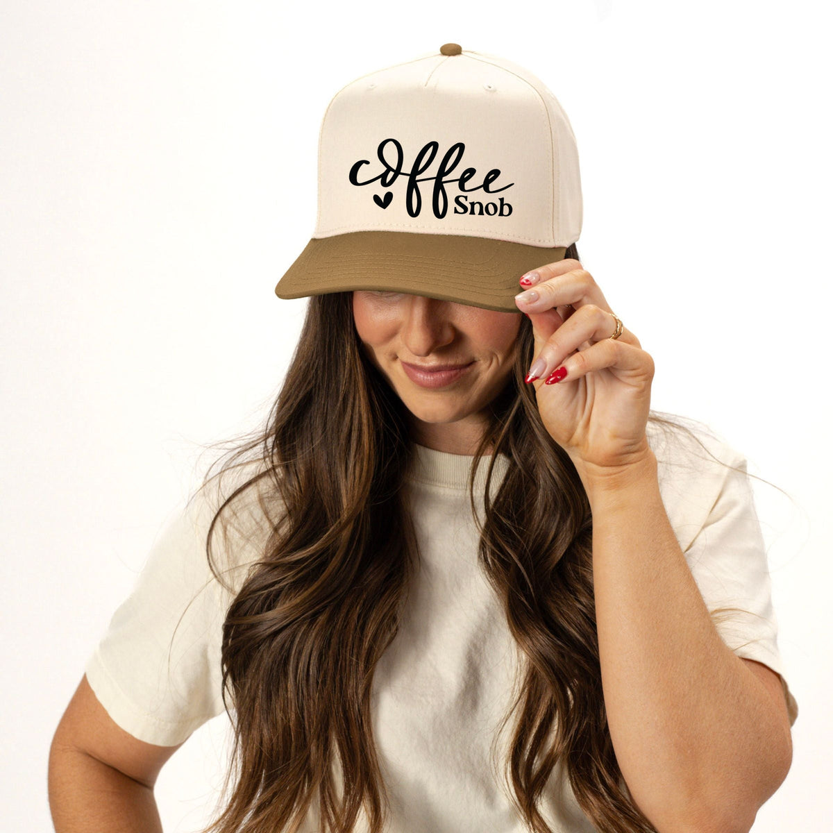 Coffee Snob Cursive - Women's Canvas Trucker Hat