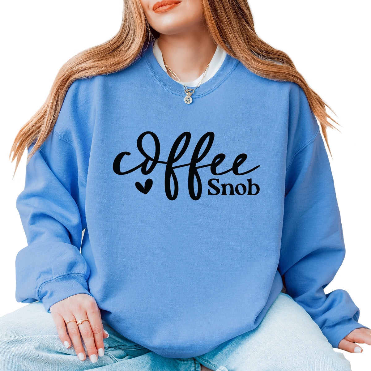 Coffee Snob Cursive - Women's Graphic Sweatshirt