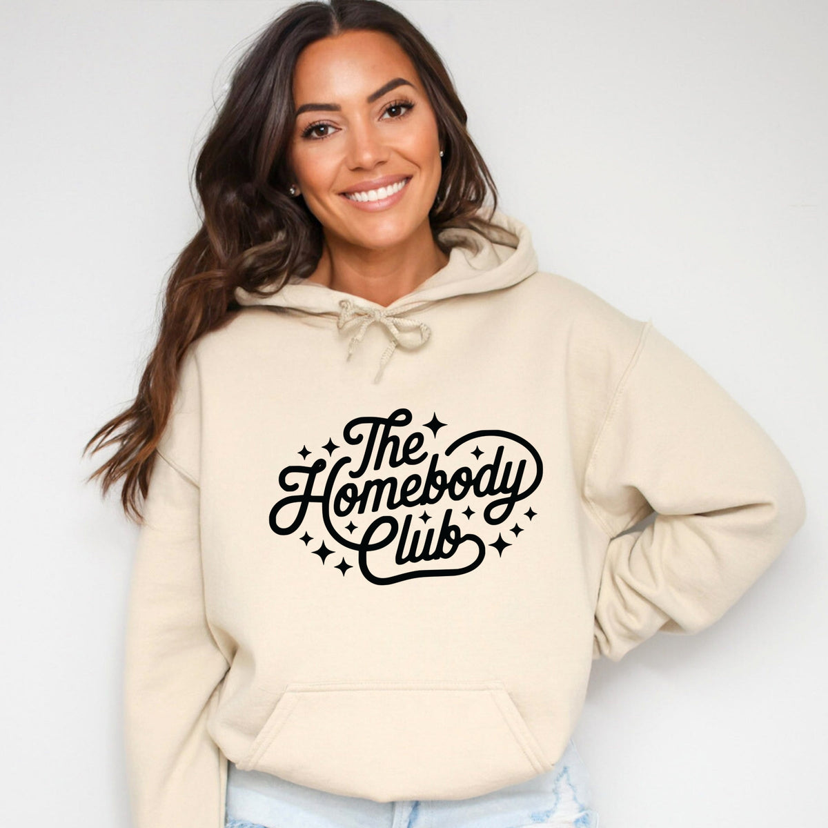 The Homebody Club Cursive Stars - Women's Graphic Hoodie
