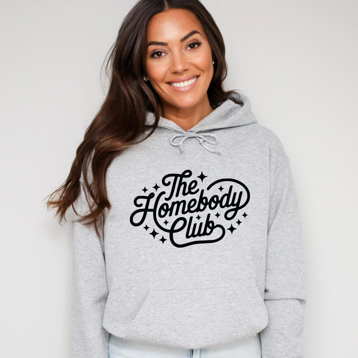 The Homebody Club Cursive Stars - Women's Graphic Hoodie
