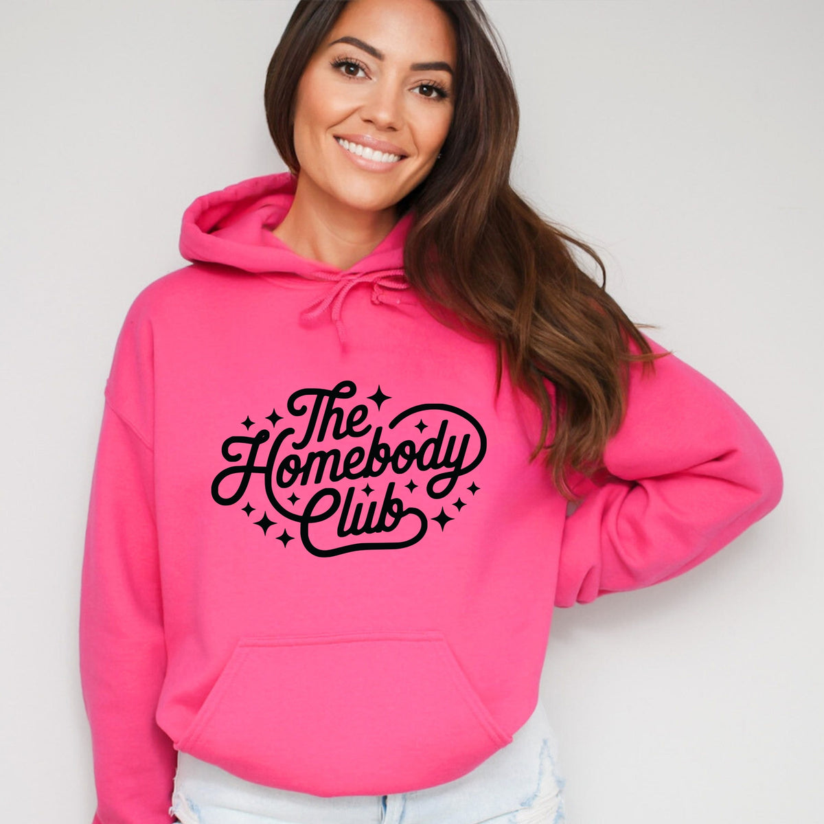 The Homebody Club Cursive Stars - Women's Graphic Hoodie