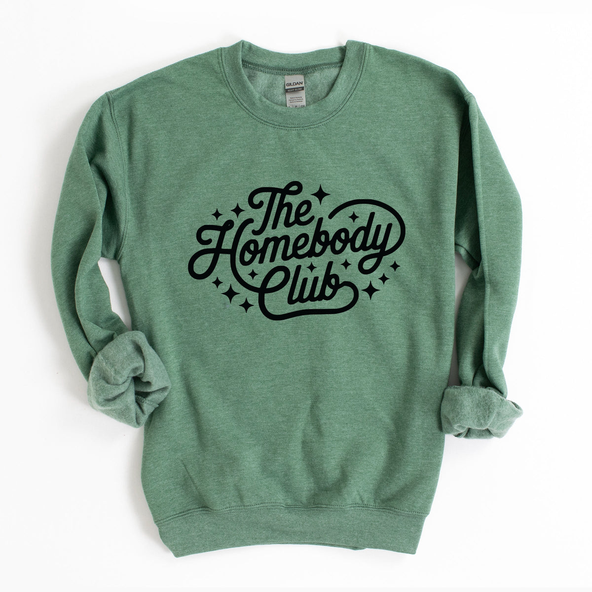 The Homebody Club Cursive Stars - Women's Graphic Sweatshirt