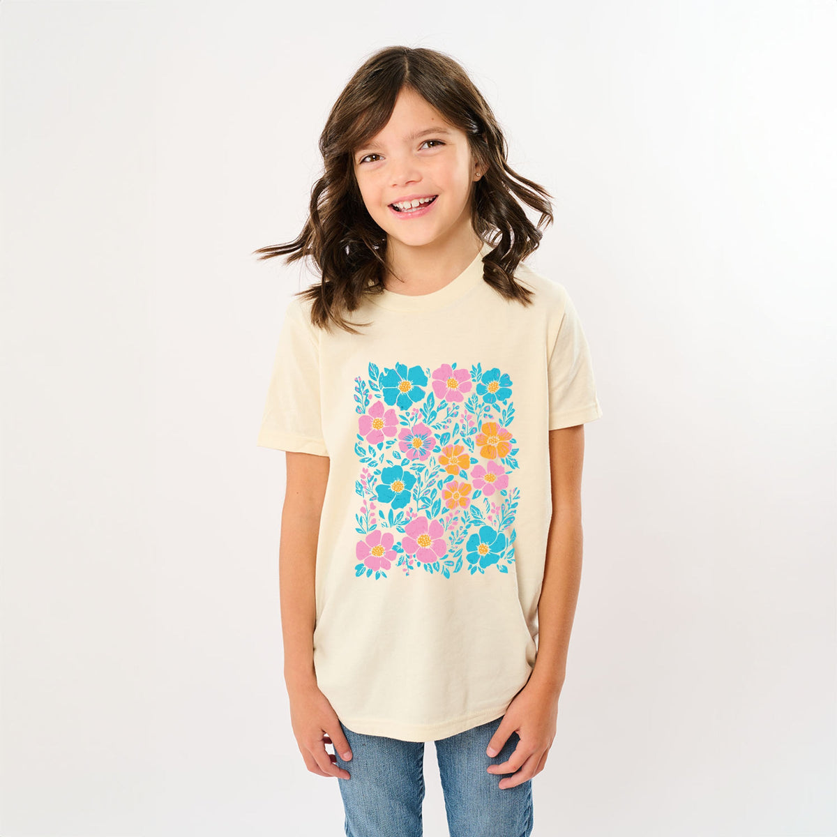Pastel Floral - Youth Short Sleeve Graphic T-Shirt