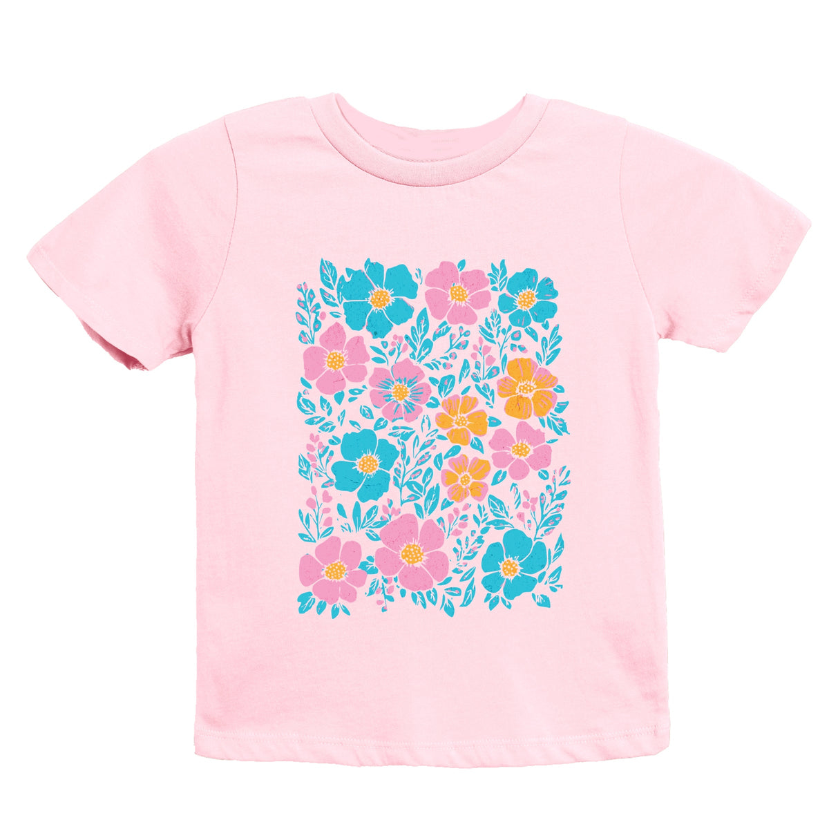 Pastel Floral - Youth Short Sleeve Graphic T-Shirt